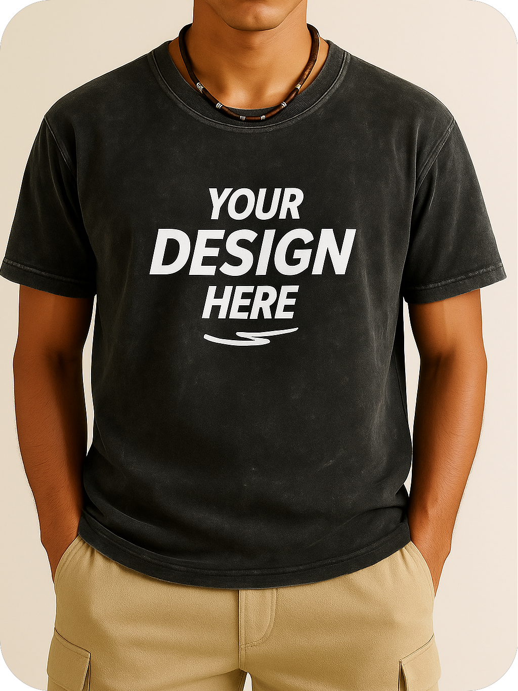 Fashionable 100% Cotton Washed Distressed Colored T-Shirt