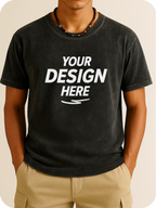 Fashionable 100% Cotton Washed Distressed Colored T-Shirt