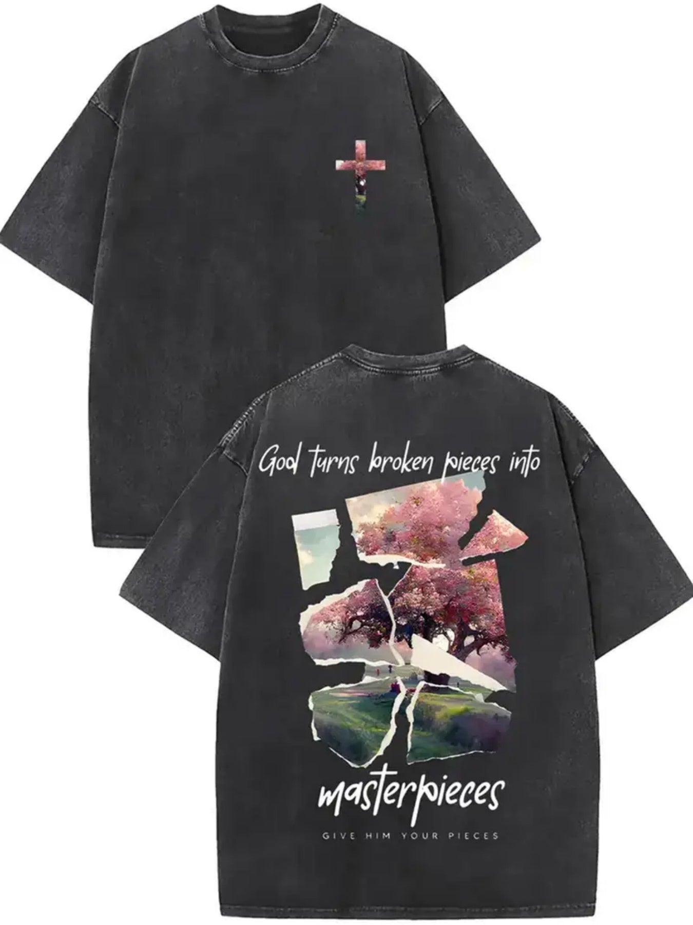 Men's Heavyweight 230gsm Vintage Washed Cotton T-Shirt - Thick Pure Cotton Round Neck Short Sleeve, Loose Fit Casual Streetwear Tee for Spring Summer & Year-Round Layering