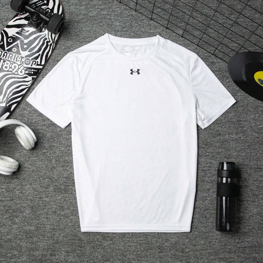 Under Armour Men's Short Sleeve T-Shirt, Summer New Sports Fitness Training Casual Comfortable Breathable Crew Neck 21500513-0011:1