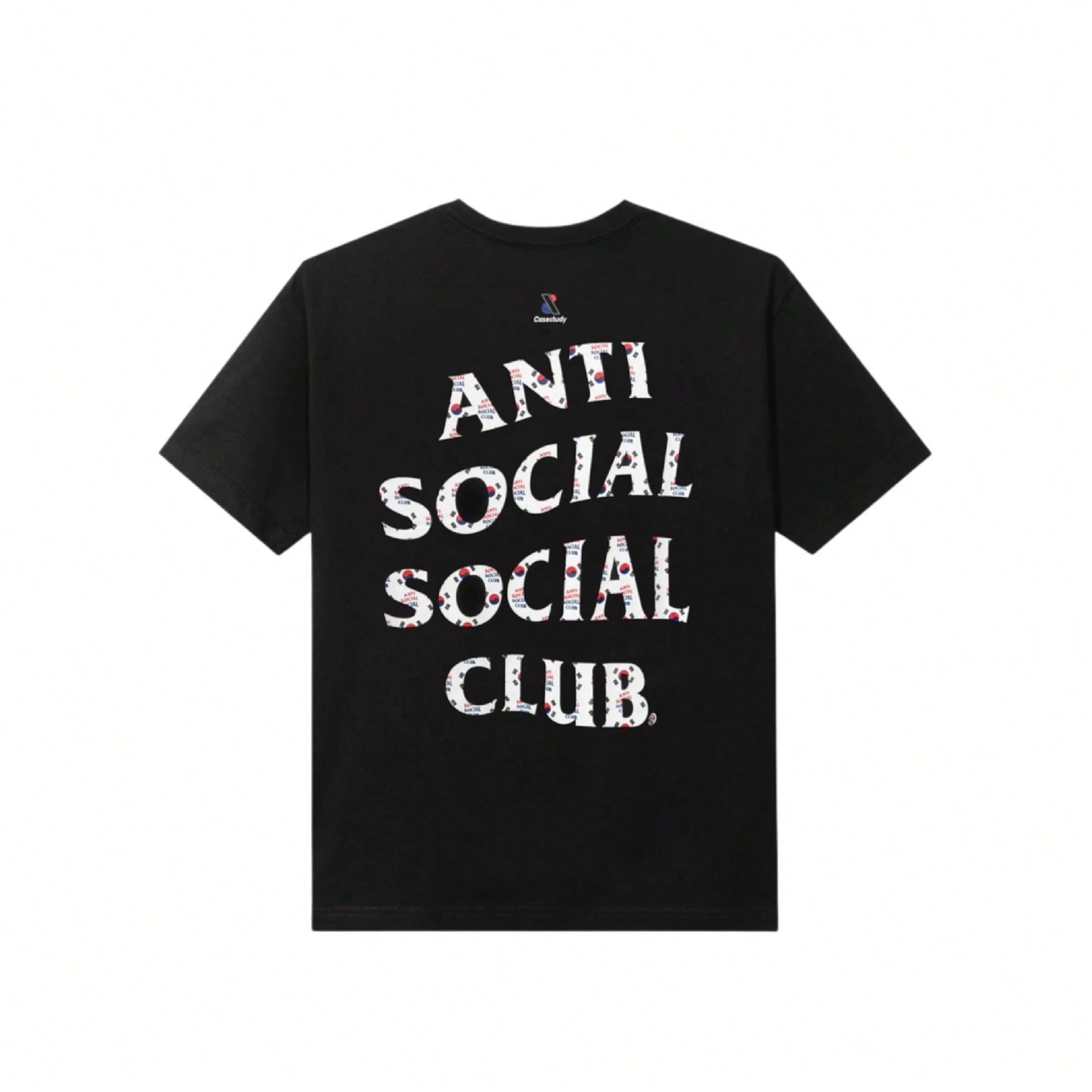 Anti Social Social Club ASSC X Case Study Flag Black Tee1:1