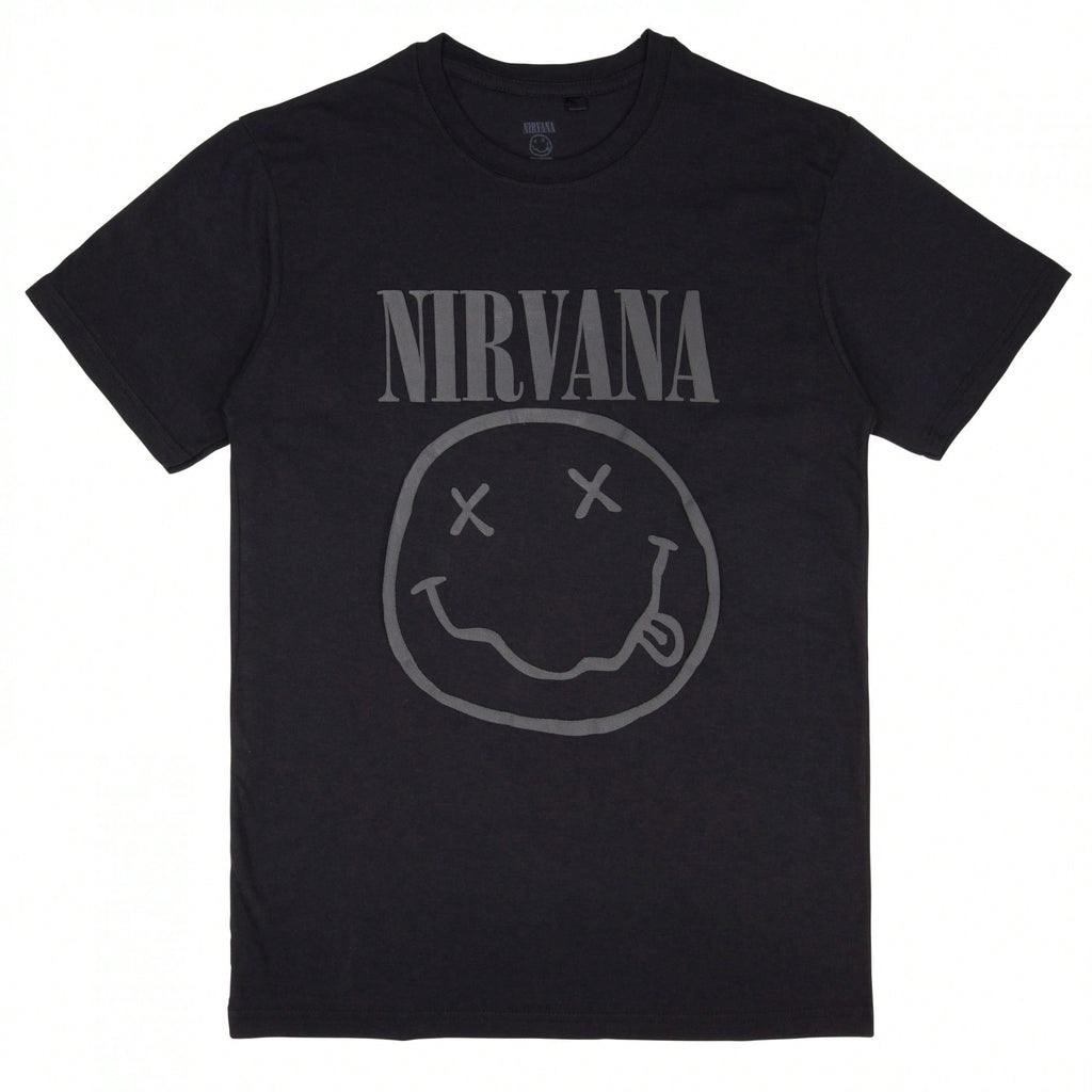 Nirvana Black Happy Face T-Shirt1:1