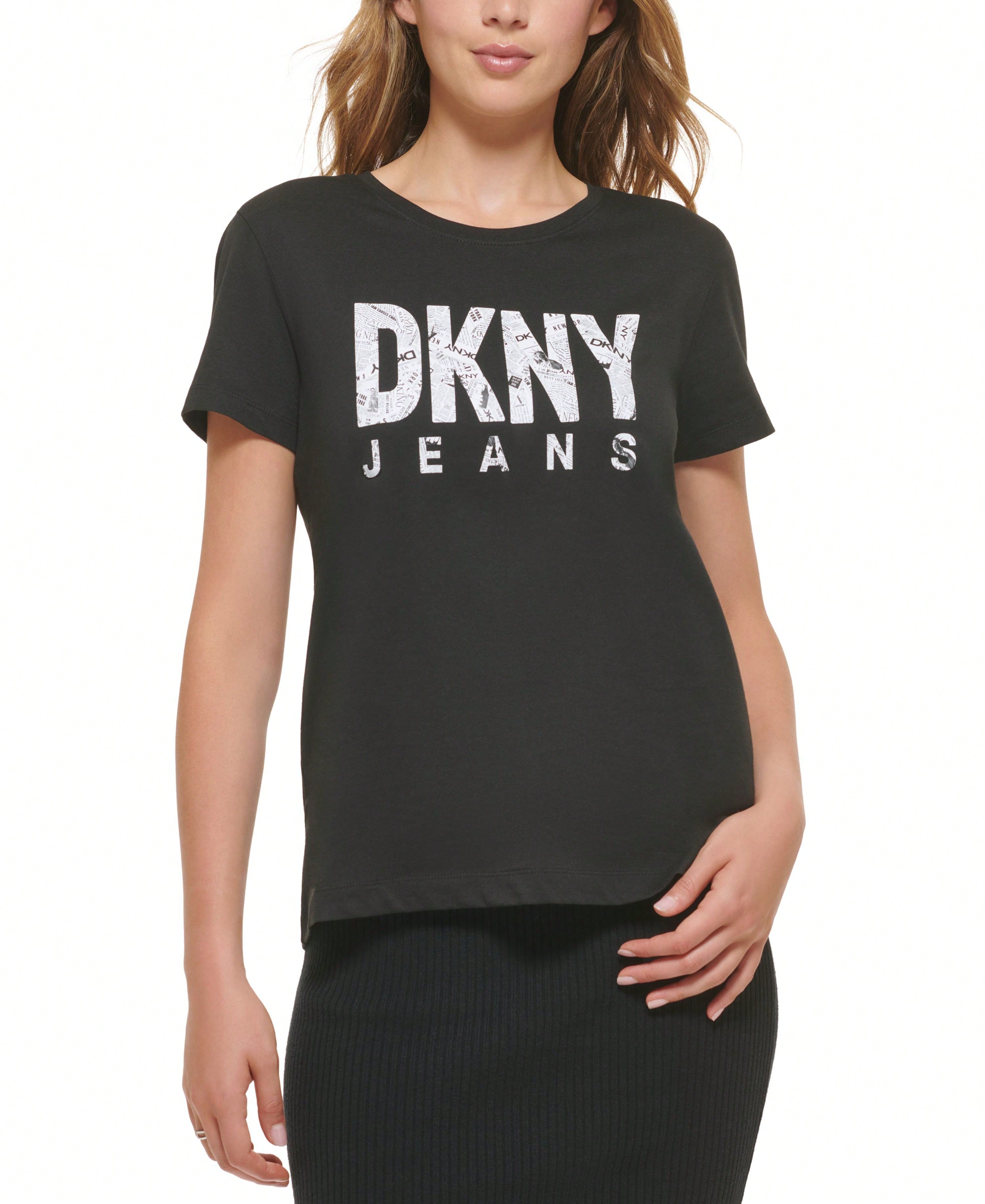 Women's Newpaper-Logo Short-Sleeve T-Shirt1:1