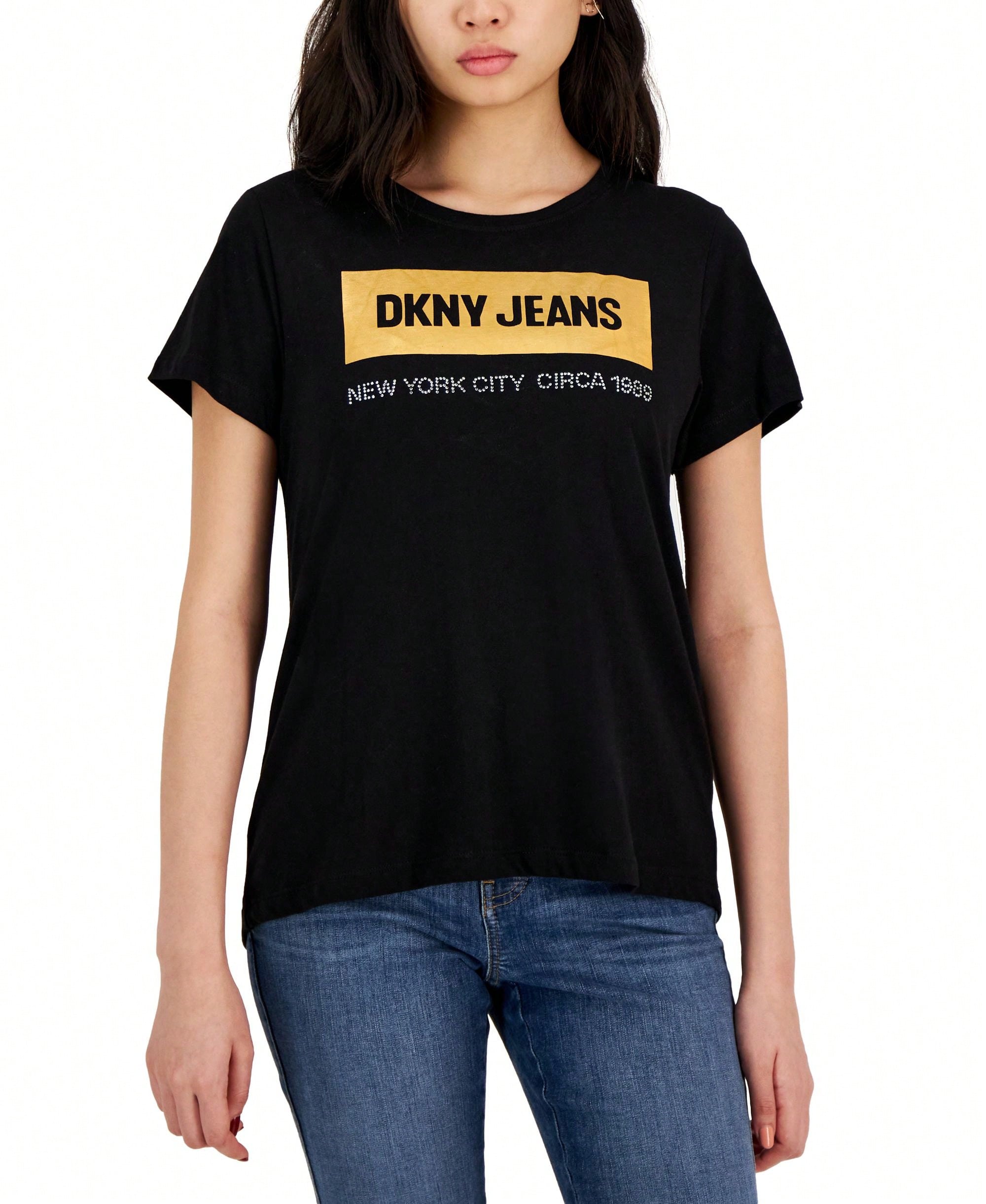 Women's Newspaper-Logo Short-Sleeve T-Shirt1:1