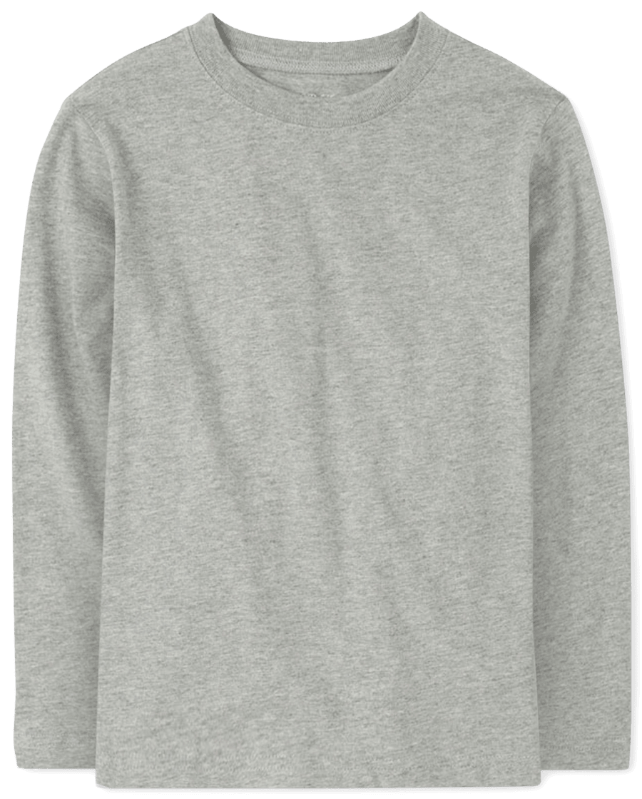 The Children's PLACE Boys Long Sleeve Navy Black Gray Cotton Tee Shirt 3-Pack1:1