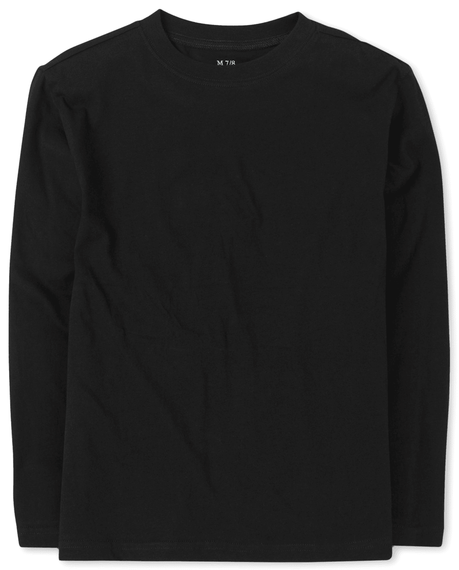 The Children's PLACE Boys Long Sleeve Navy Black Gray Cotton Tee Shirt 3-Pack1:1