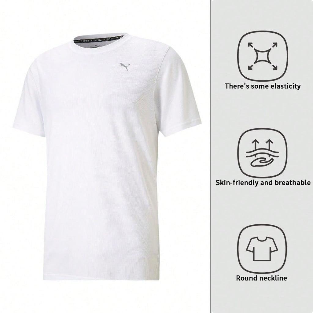 Puma T-Shirt Men's Short-Sleeved Running Casual Sports T-Shirt Loose Breathable Round Neck Short-Sleeved 520759-021:1