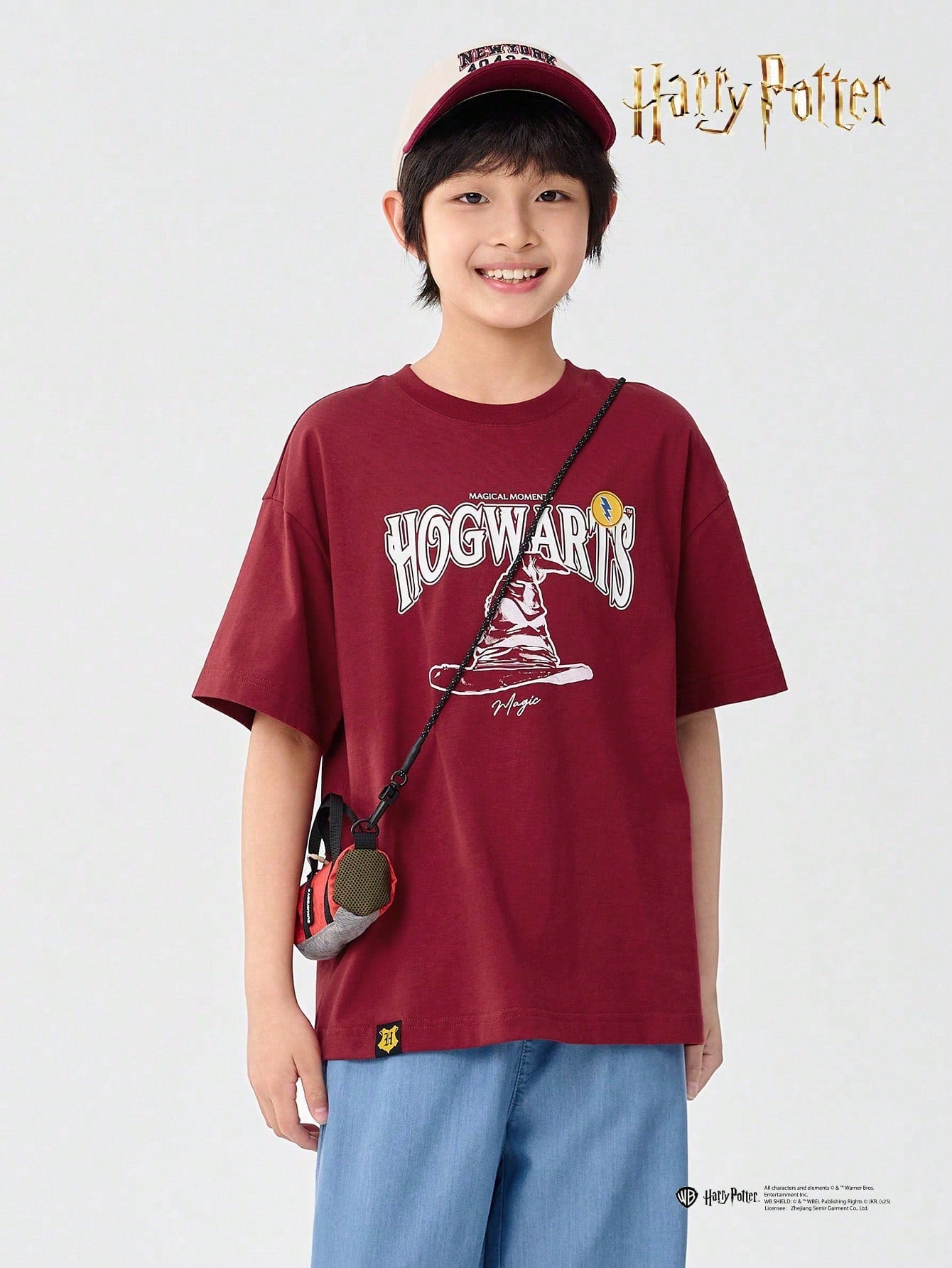 Balabala Kids Tween Boys' Short-Sleeve T-Shirt, Classic Letter Design T-Shirts1:1