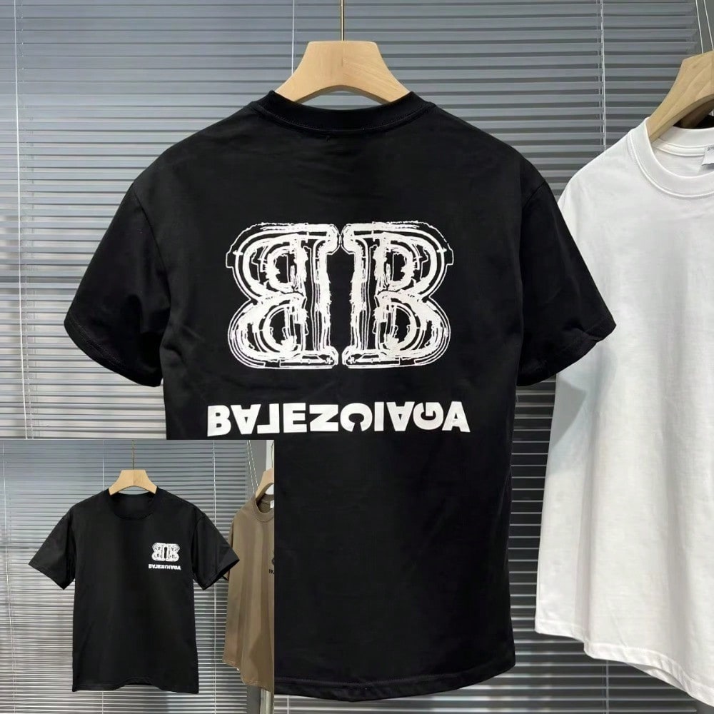 2025 Summer Latest Luxury Brand Y2k Top T-Shirt Pure Cotton Flat Print Large Size Short-Sleeved Men's And Women's Top T-Shirt1:1