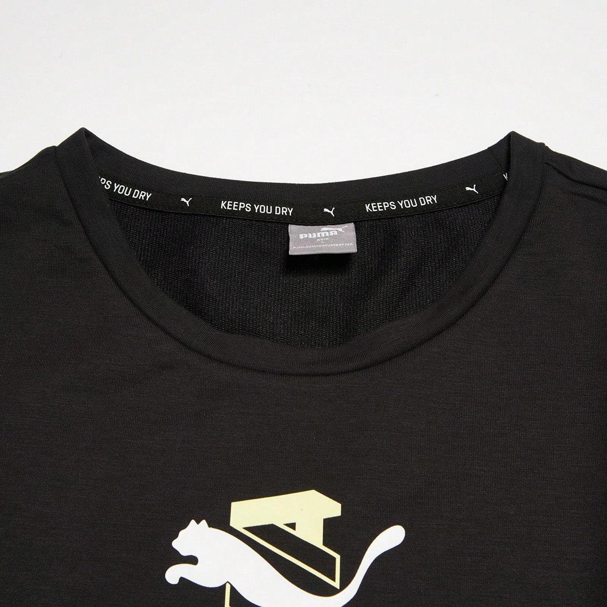 Puma Loose Fit Colorblock Round Neck Short Sleeve T-Shirt, Cropped High Waist Design, Casual &1:1