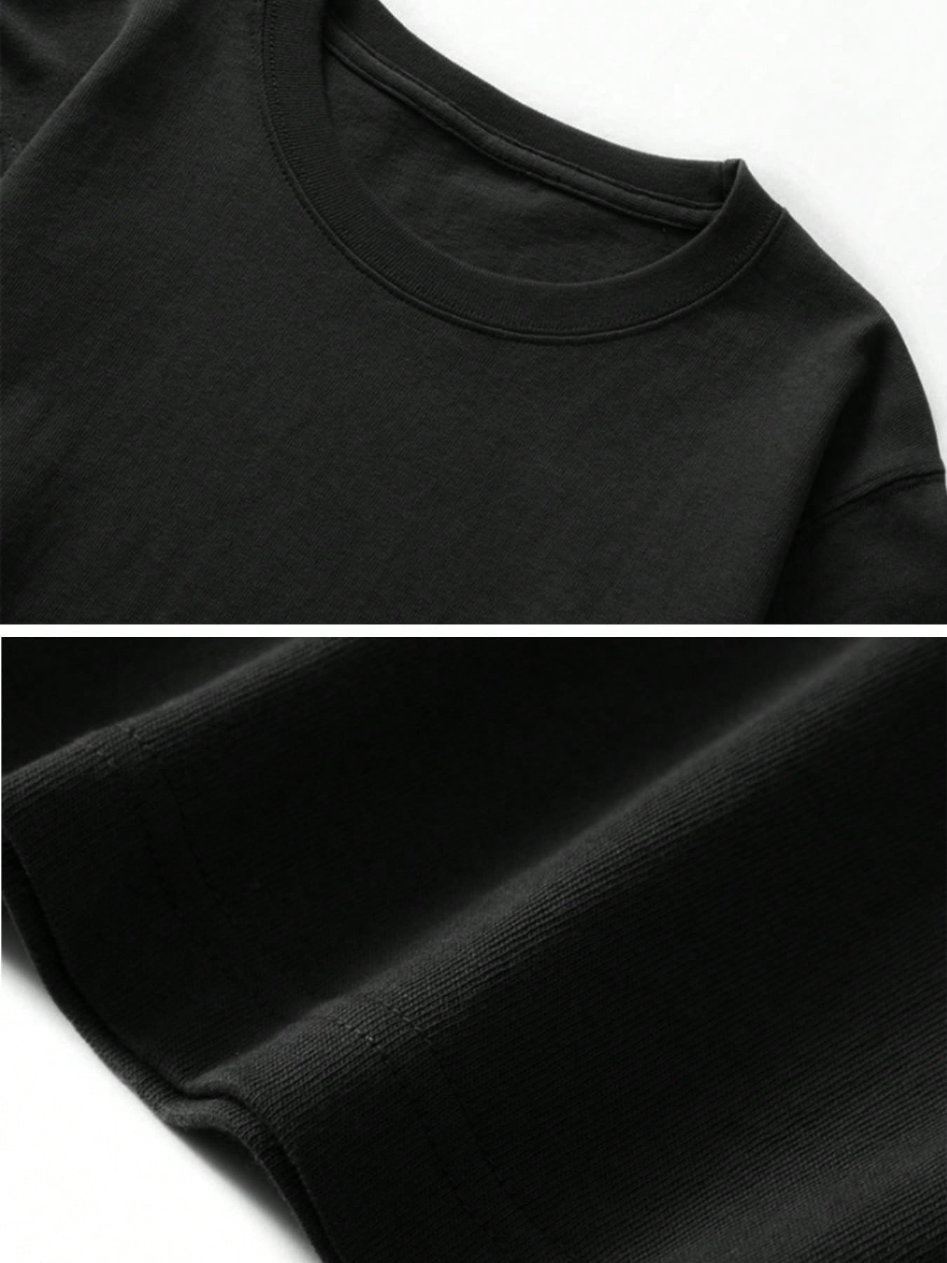 1pc Squirrel Squad Graphic T-Shirt, 100% Cotton Crew Neck Tee, All-Season Knit Fabric With Slight Stretch, Regular Fit Printed Top For Men - Black