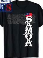 100% Made In USA, 180g American Samoa Shirt  Samoa Island Polynesian Samoan T-Shirt,Short Sleeved Shirt, Essential For Summer And Spring, Loose Casual Round Neck, Men's Letter Printed T-Shirt, Suitable For Sports Enthusiasts