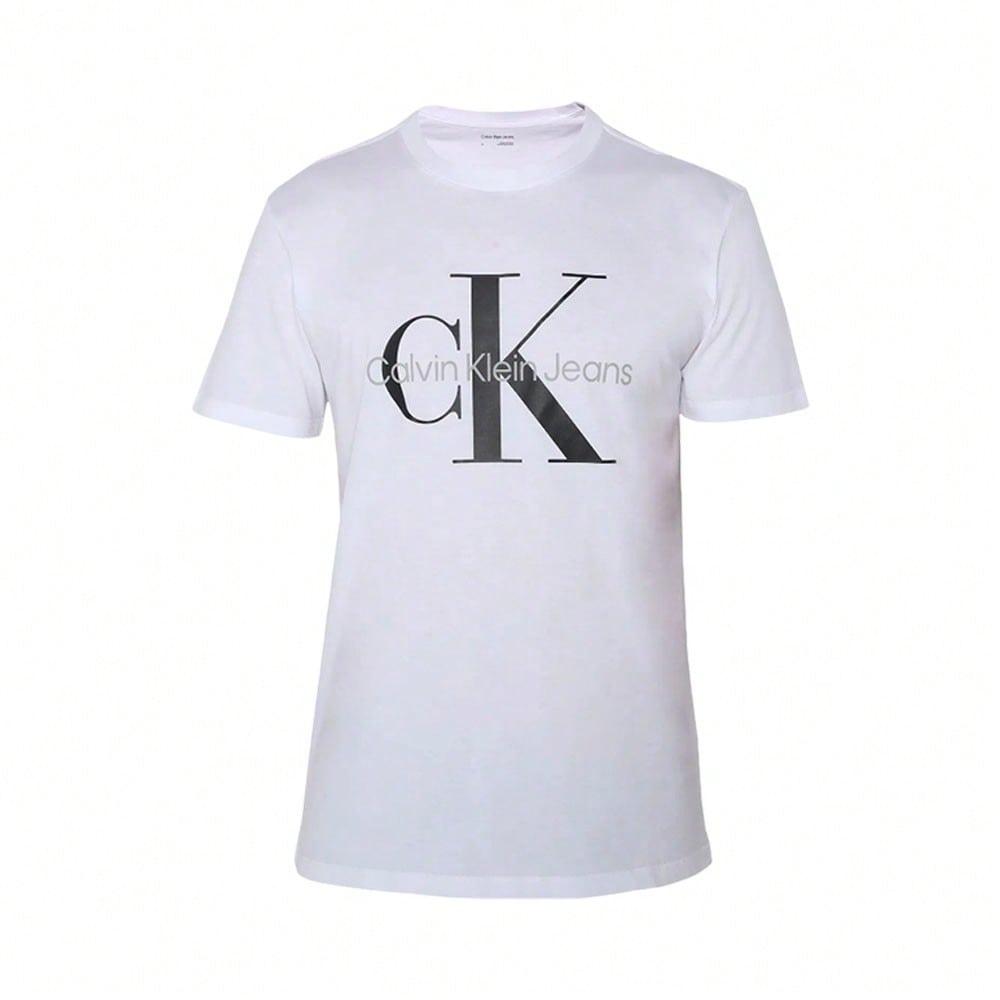 Calvin Klein Men's Signature White Logo Tee | Breathable Cotton Relaxed Fit (40DC813_103) | Limited Stock1:1