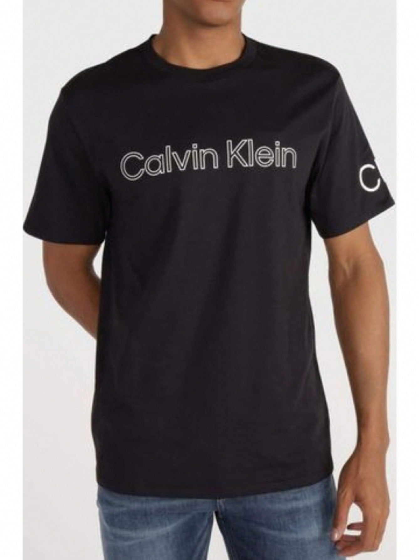Calvin Klein Men's Short-Sleeve Crewneck T-Shirt With Letter Print | Style 40DC816-0101:1