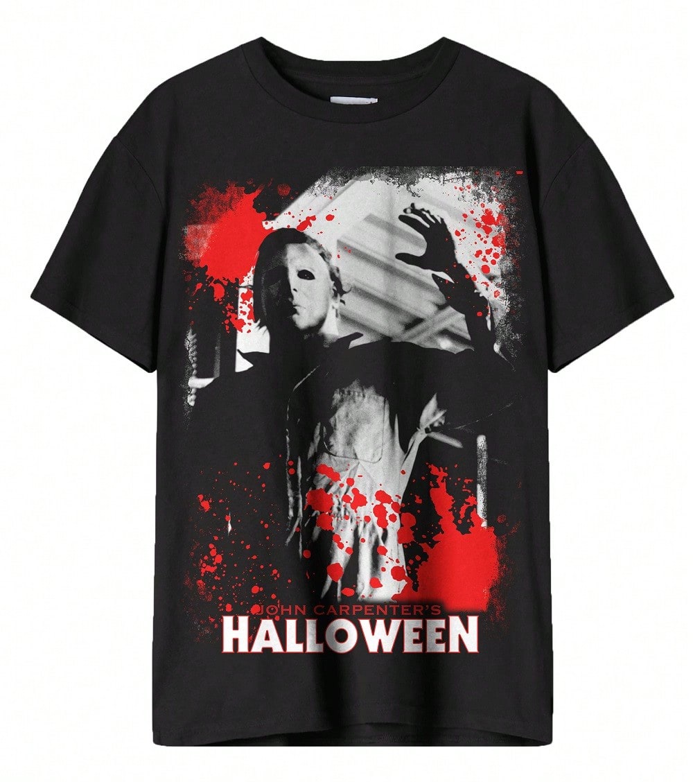 Halloween Michael Myers Bloody Black T-Shirt1:1