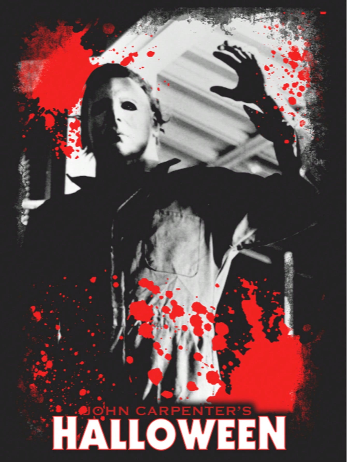 Halloween Michael Myers Bloody Black T-Shirt1:1