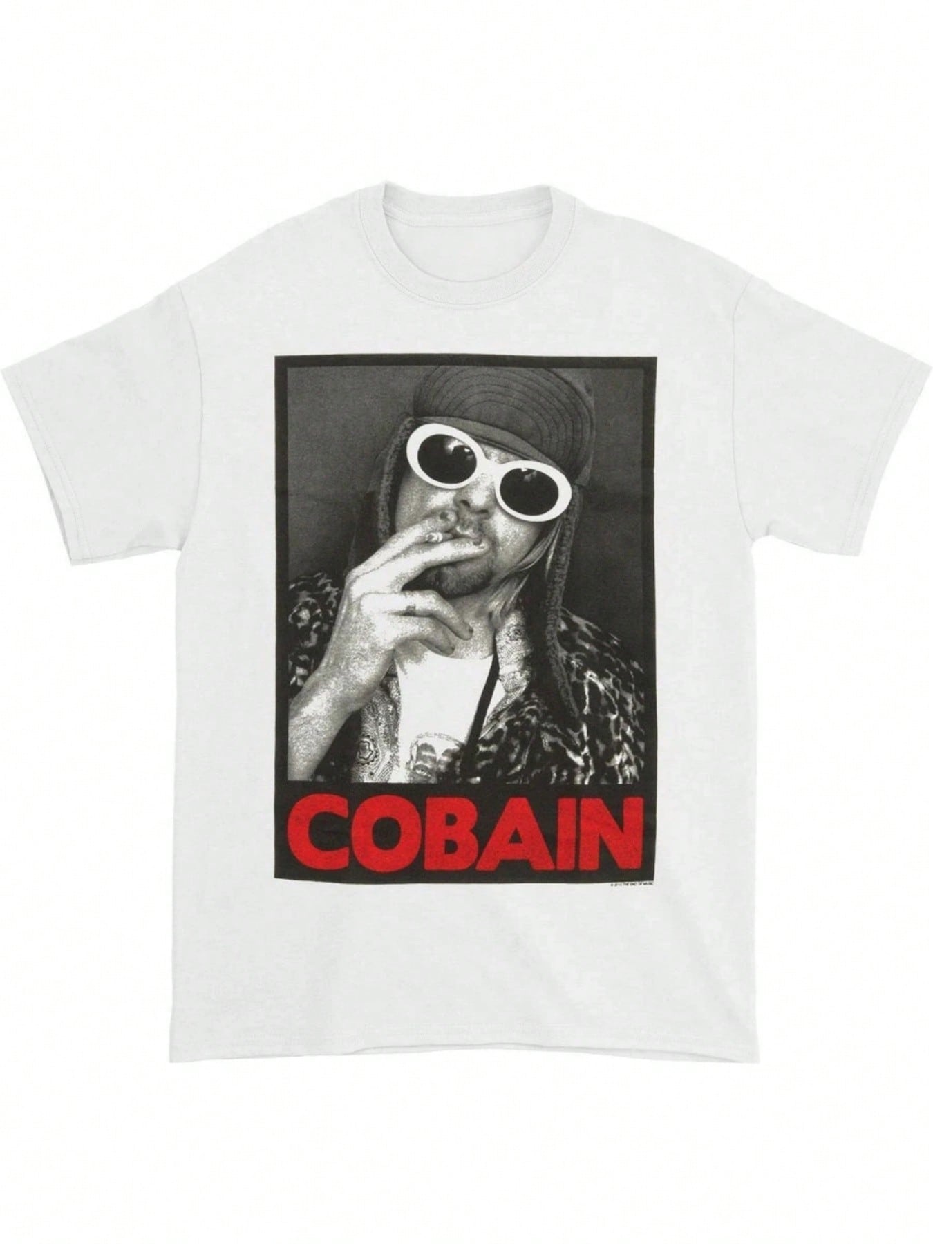 Kurte Cobain Smoking Box Photo Regular Peripheral Pattern Printing Summer Luxury Brand Cotton Men's And Women's T-Shirts1:1