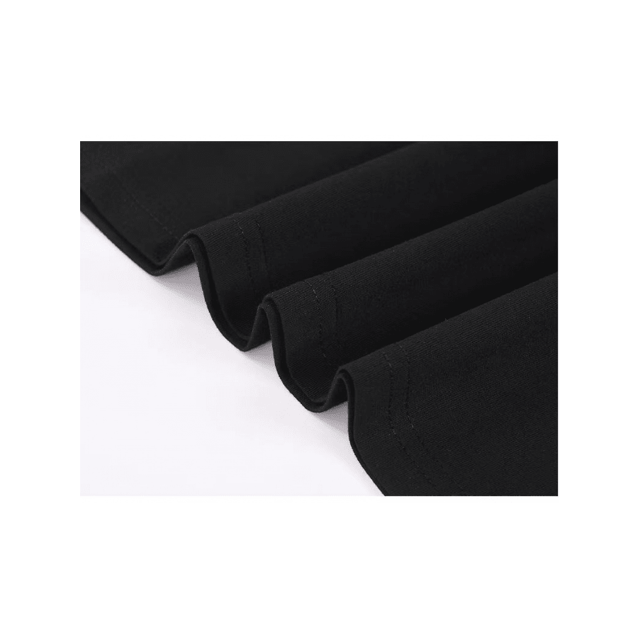 1pc 2025 Luxury Brand Men's Women's Vintage Streetwear T-Shirt - Oversized Unisex Crew Neck Short Sleeve Tee With Rose Print & Anti Social Club Graphic, 180GSM 100% Cotton, Black Casual Top For All Seasons, Allseason Apparel