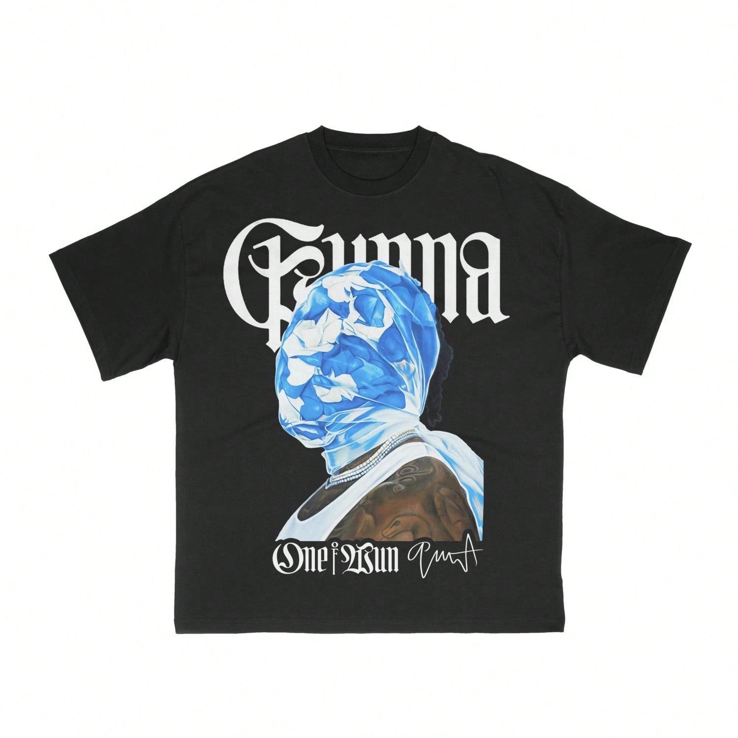 Gunna One Of Wun Signature Rap Cotton Classic Men Women T-Shirt Luxury Brand  Tee Boy Girl Tops Big Size Print Fashion1:1