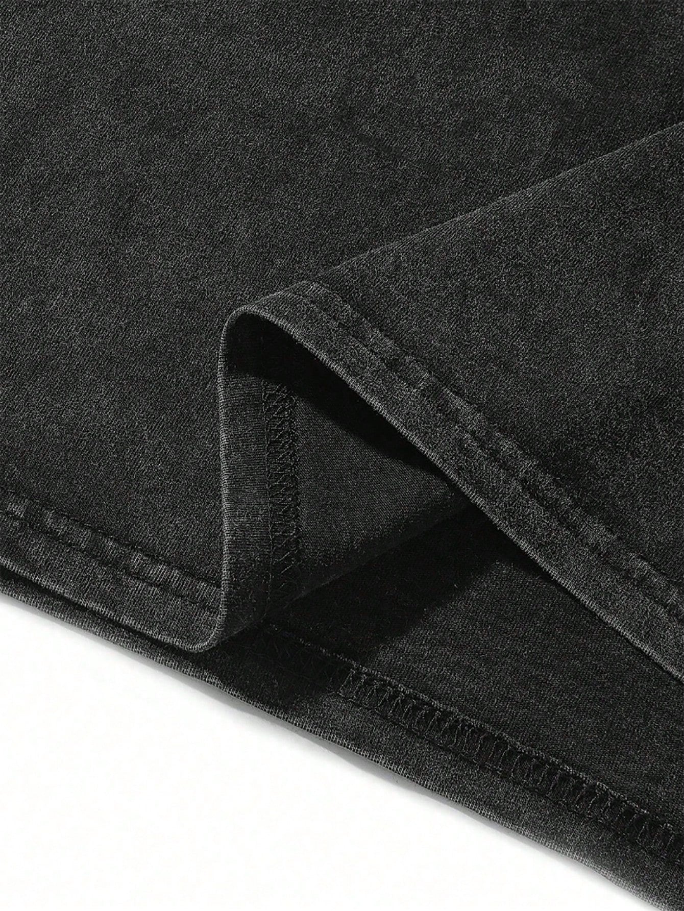 [BOYHELP Brand Light Luxury Clothing Summer  Halloween Explosive Limited Edition Gift]American Fashion Brand Street Washed Vintage T-Shirt Black I Support A MAN'S RIGHT TO SHUT THE  UP Print Casual Daily Wear1:1