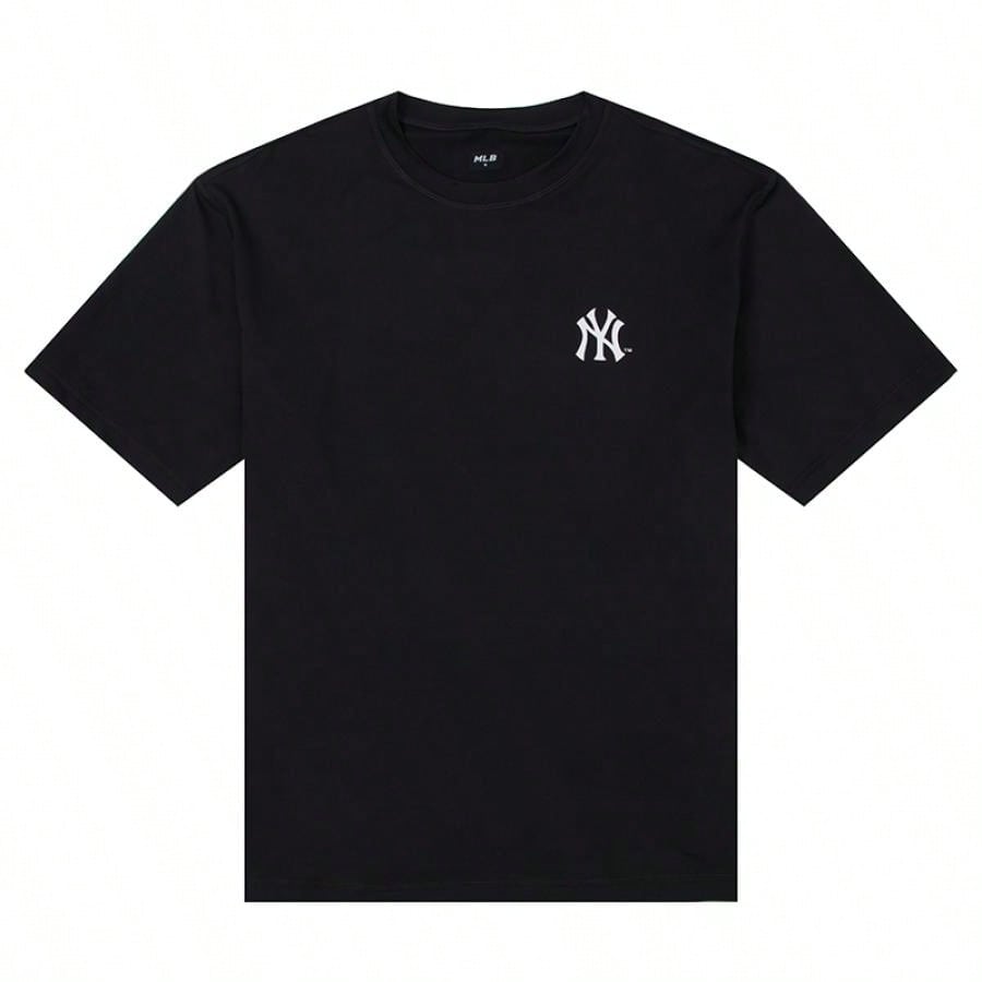 MLB Men's And Women's T-Shirts BASIC MEGA LOGO OVER FIT WATER T-SHIRTS Daily Casual Outdoor Sports Comfortable Soft Short-Sleeved T-Shirt 3ATSB0853-50BKS1:1