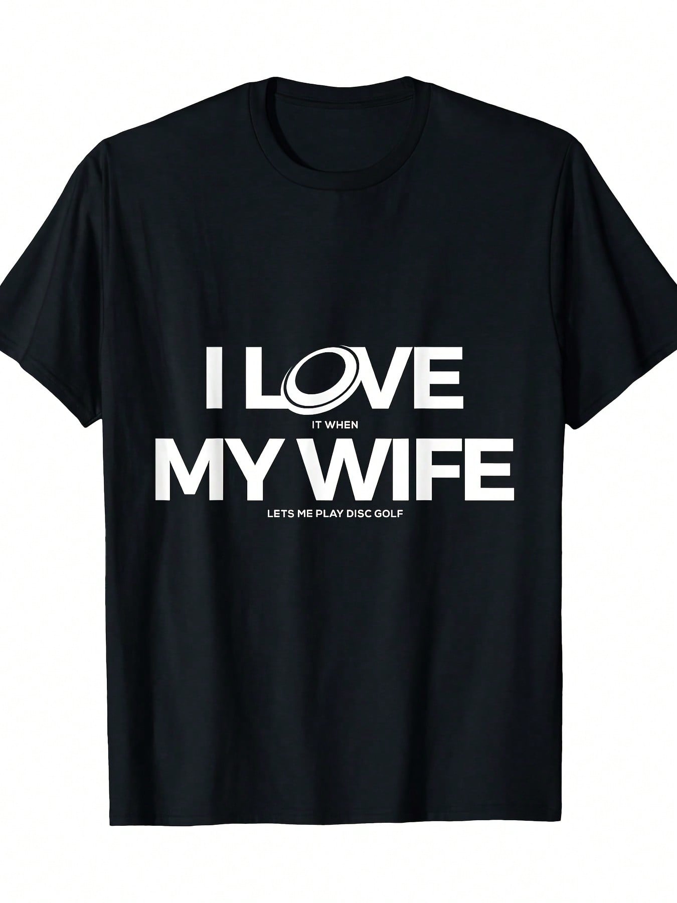 1pc Disc Golf Enthusiast Men'S T-Shirt - 100% Cotton, Crew Neck, Short Sleeve, Knit Fabric, Casual Printed Tee, All-Season Comfort, Regular Fit - Perfect For Daily & Weekend Wear,100% Pure Cotton Short Sleeved Shirt, Essential For Summer And Spring, Loose