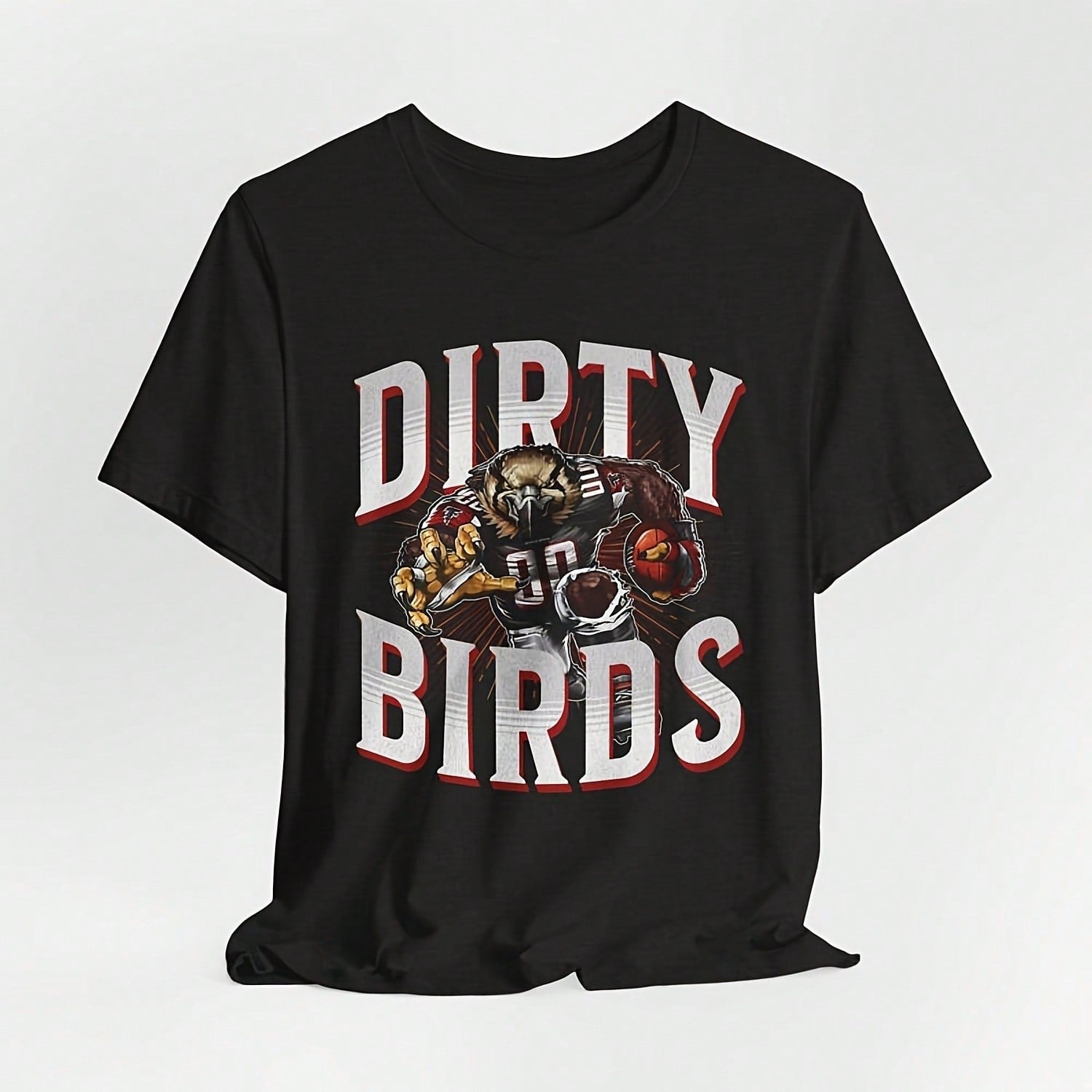 Dirty Birds T-Shirt  Fan Of Atlanta Football T-Shirt  Atlanta Shirt  Falcons Tee  Di Print  Uni Jersey Short Sve Tee220G Heavyweight 100% Cotton T-Shirt. With Butterfly Print Graphic, Suitable For Boys Girls And Men Women Cropped Round Neck Motivational S