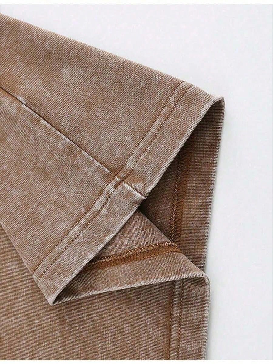 1 Korn Printed T-Shirt, Men's Retro Washed Cotton T-Shirt, 230G Double-Sided Retro Street Clothes, Casual Round Neck Summer Shirt, Perfect Gift Idea, Casual Street Clothes Street Style Clothes Washed Cotton Fabric. Vibrant Neon Cotton Round Neck Abstract