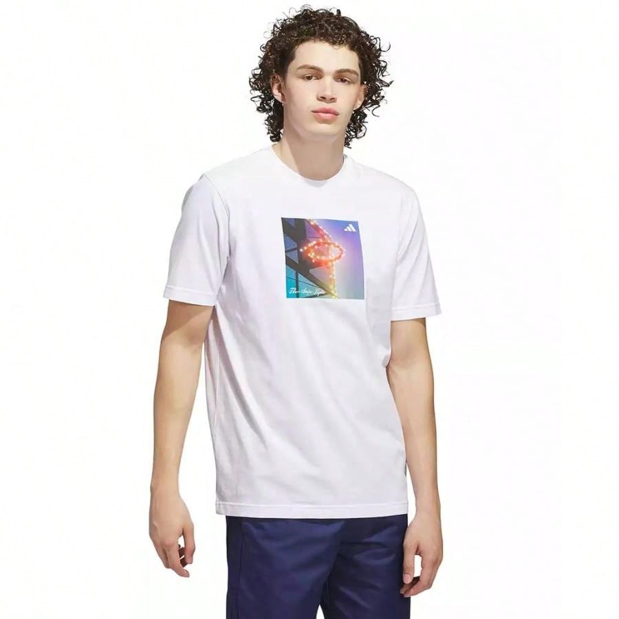 Adidas Men's 3-Stripes Lights Hoops Graphic Crewneck T-Shirt |  | Men Sports Tees & Tanks1:1