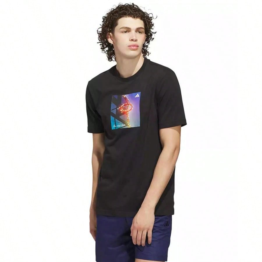 Adidas Men's 3-Stripes Lights Hoops Graphic Crewneck T-Shirt |  | Men Sports Tees & Tanks1:1