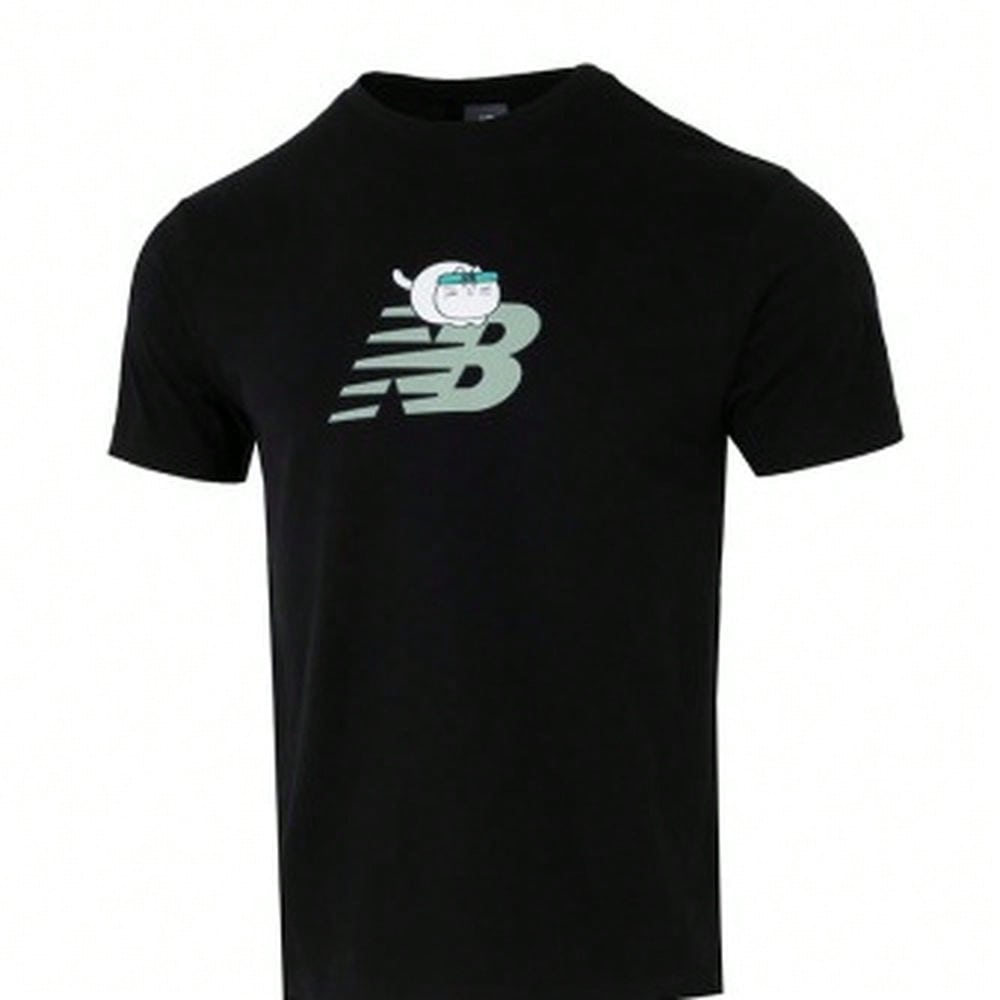 New Balance Summer New Collection Men's And Women's Sporty Casual Round-Neck Short-Sleeved T-Shirt AMT52340-BK1:1