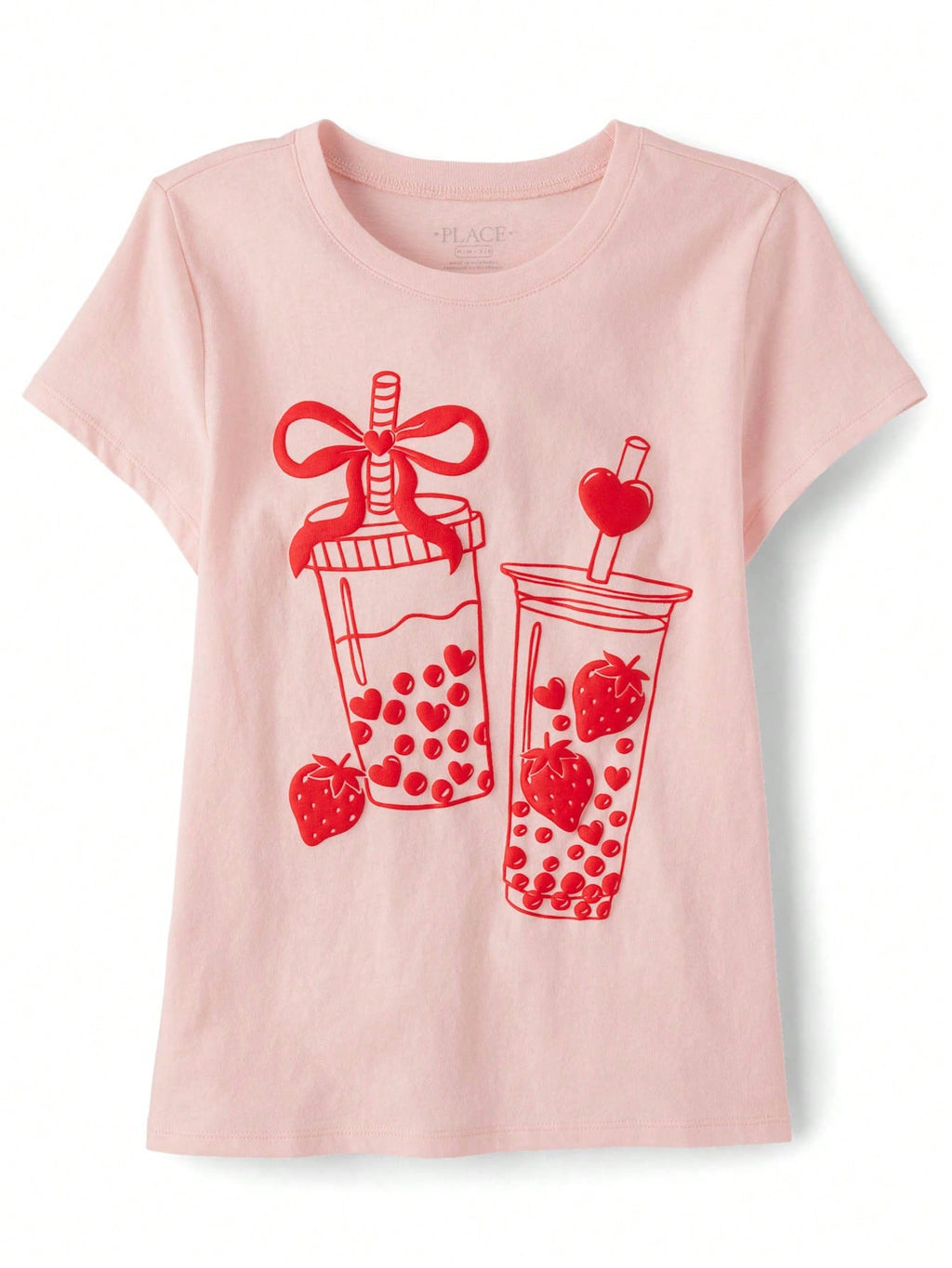The Children's PLACE Girls Valentine's Day Boba Love Graphic Tee1:1