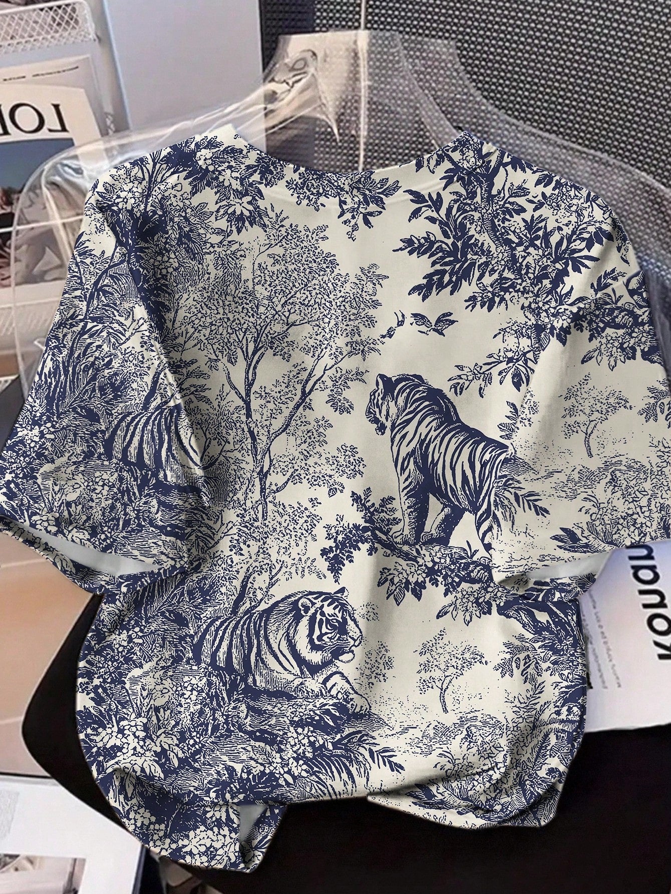 艺术抽象动物图案印花Luxury fall outfits cute women outfits Old money airport outfits，女士休闲圆领短袖T恤 graphic t shirt fall clothes for women back to school1:1