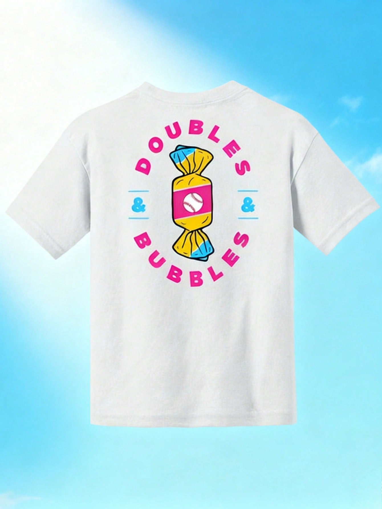 Doubles And Bubble T-Shirts, Baseball Gifts, Baseball T-Shirts, Custom Sportswear, Baseball Team Gifts, Water Drop Baseballs, Baseball Lifestyle Apparel1:1