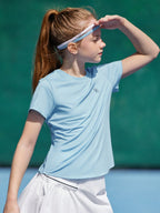 Balabala Girls' Quick-Dry T-Shirt, 2025 Summer Tween Girl Sport Top1:1