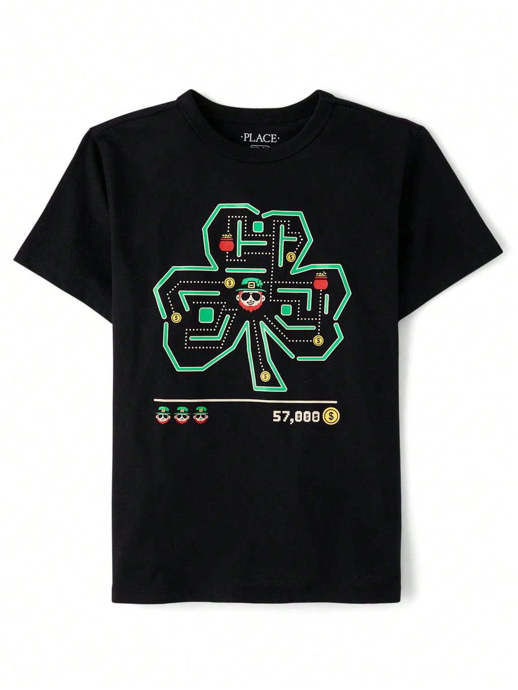 The Children's PLACE Boys St. Patrick's Day Video Game Graphic Tee1:1