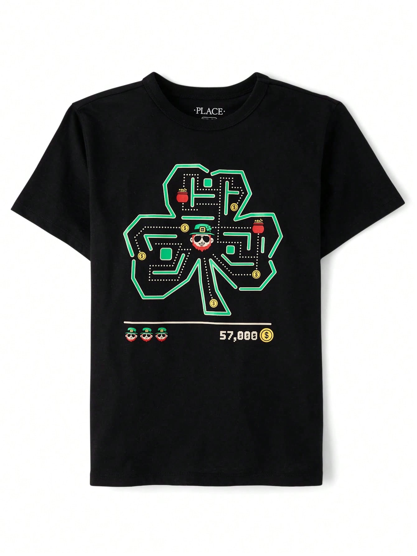 The Children's PLACE Boys St. Patrick's Day Video Game Graphic Tee1:1