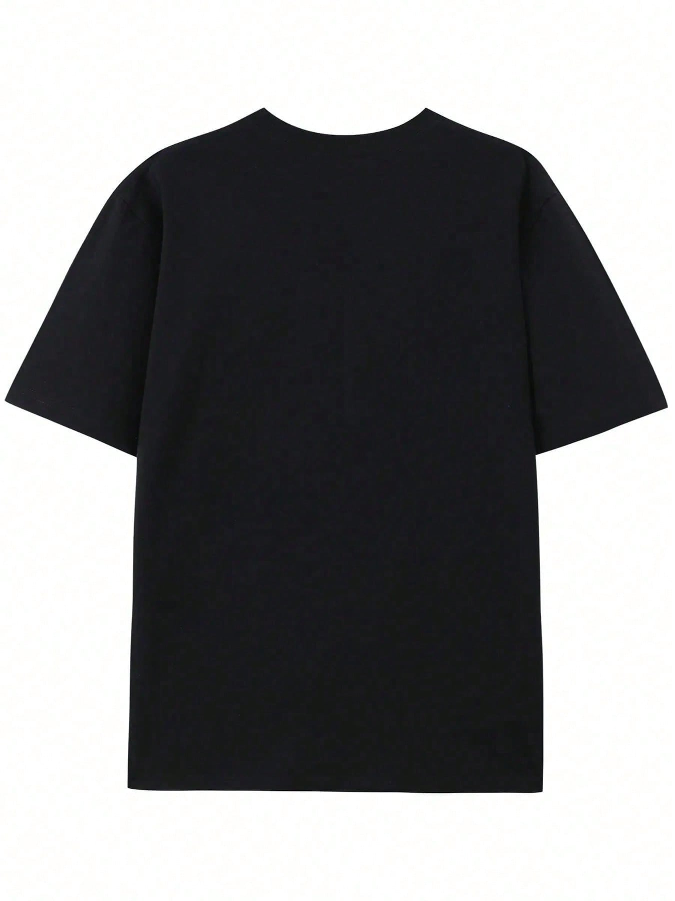 Bestselling Summer Men's T-Shirt1 PcsLZJSHOP-2025gicechy Loose Summer Casual Light Luxury Short Sleeve Top New Round Neck Printed Same Style Letter Unisex T-Shirt180g 100% Cotton,Summer Clothes1:1