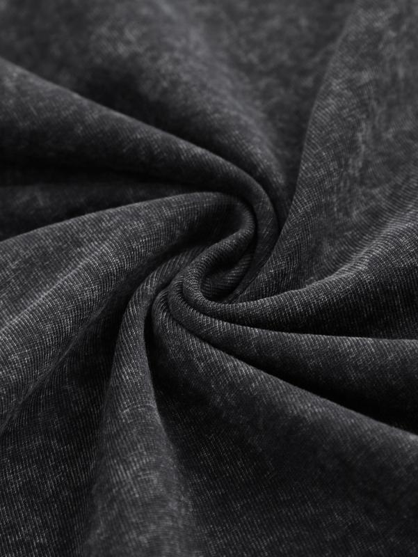 Men's Vintage Washed Cotton T-Shirt - "Dirty Hands Clean Money" Graphic Print, 230g Crew Neck Short Sleeve, Casual Street Style, Machine Washable Spring/Summer Comfort Top 90s  graphic  tees