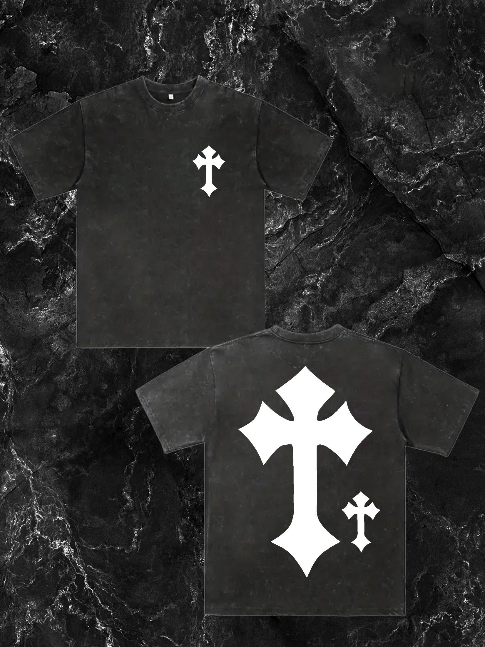 Vintage Distressed Washed 100% Cotton T-Shirt - Casual Short Sleeve Round Neck Tee with Geometric Print, Relaxed Fit for Casual Attire, Year-Round Essential (s)