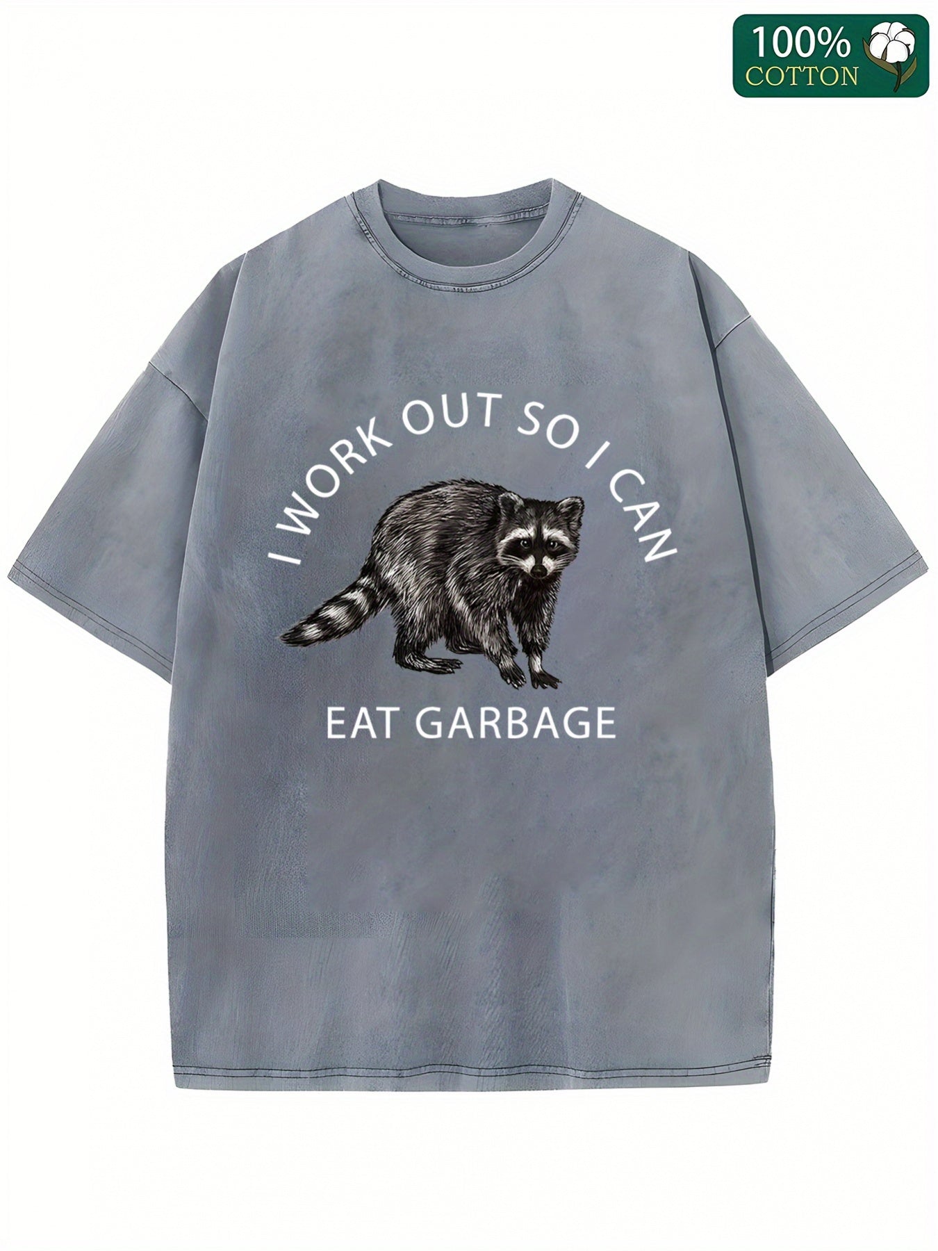 1pc, Washed Printed 230g, I Work Out So I Can Eat More, High Quality Batik Cotton Vintage fashion Brand, Proper Thickness for Summer, Holiday Gift.