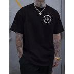 Graphic Cotton Graphic Print T-shirt Dirty Hands Clean Money Monogram Double Sided Print Gift Round Neck Short Sleeve Tee