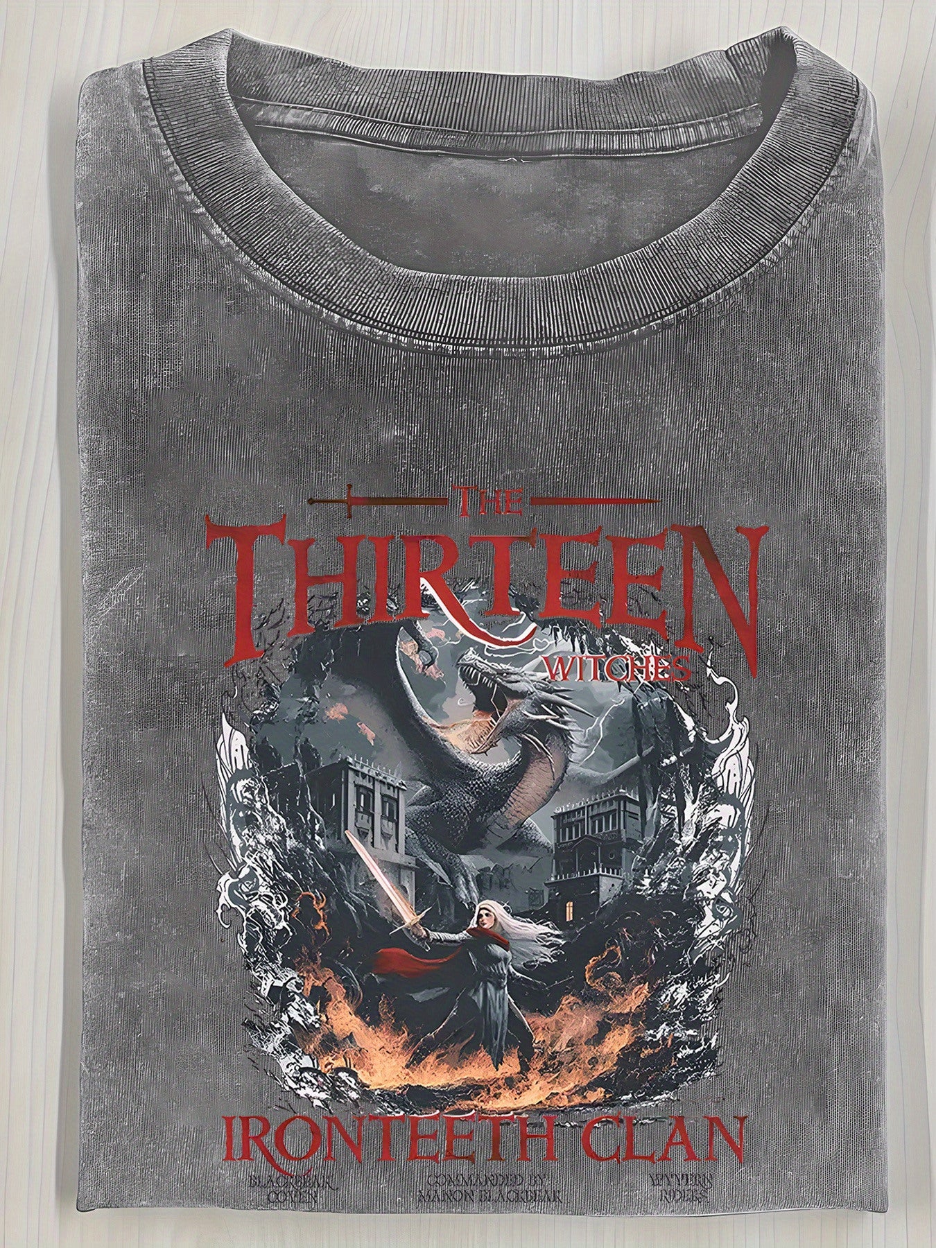 1pc, 230g Washed, Encounter Difficulties Printed, High-quality Batik Cotton retro fashion Brand, Certain Thickness Suitable for Summer, Holiday Gift, Everyday Outfit, Casual Wear, Washed Look, Classic Tee, Highquality Fabric, Soft Texture