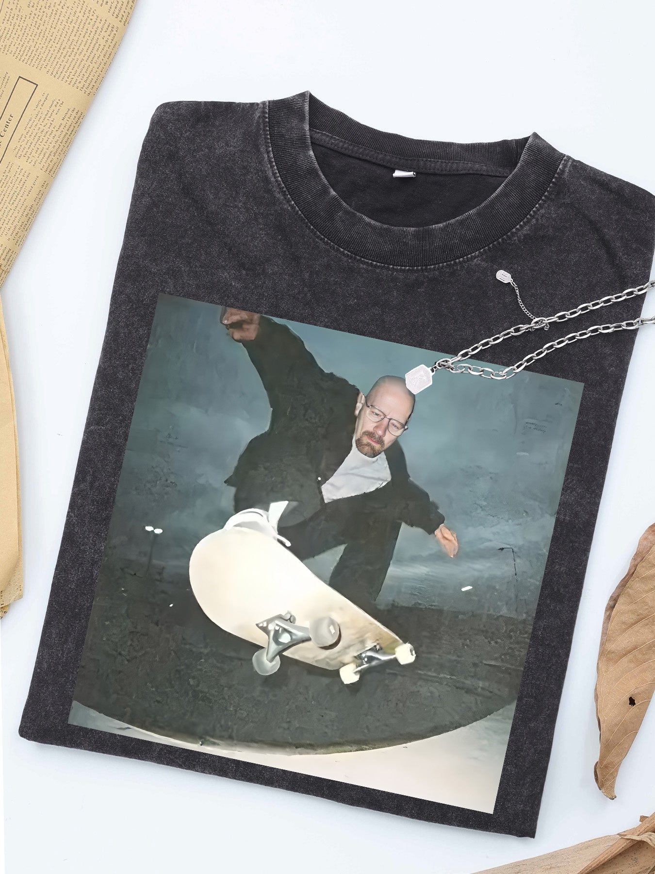 Men's 100% Cotton 230G Heavyweight T-Shirt with Subtle Letter Print - Soft Washed Round Neck Short Sleeve Casual Tee, Light Beige-Friendly Breathable Fabric Suitable for All-Season Daily Wear & Layering (Machine Washable)