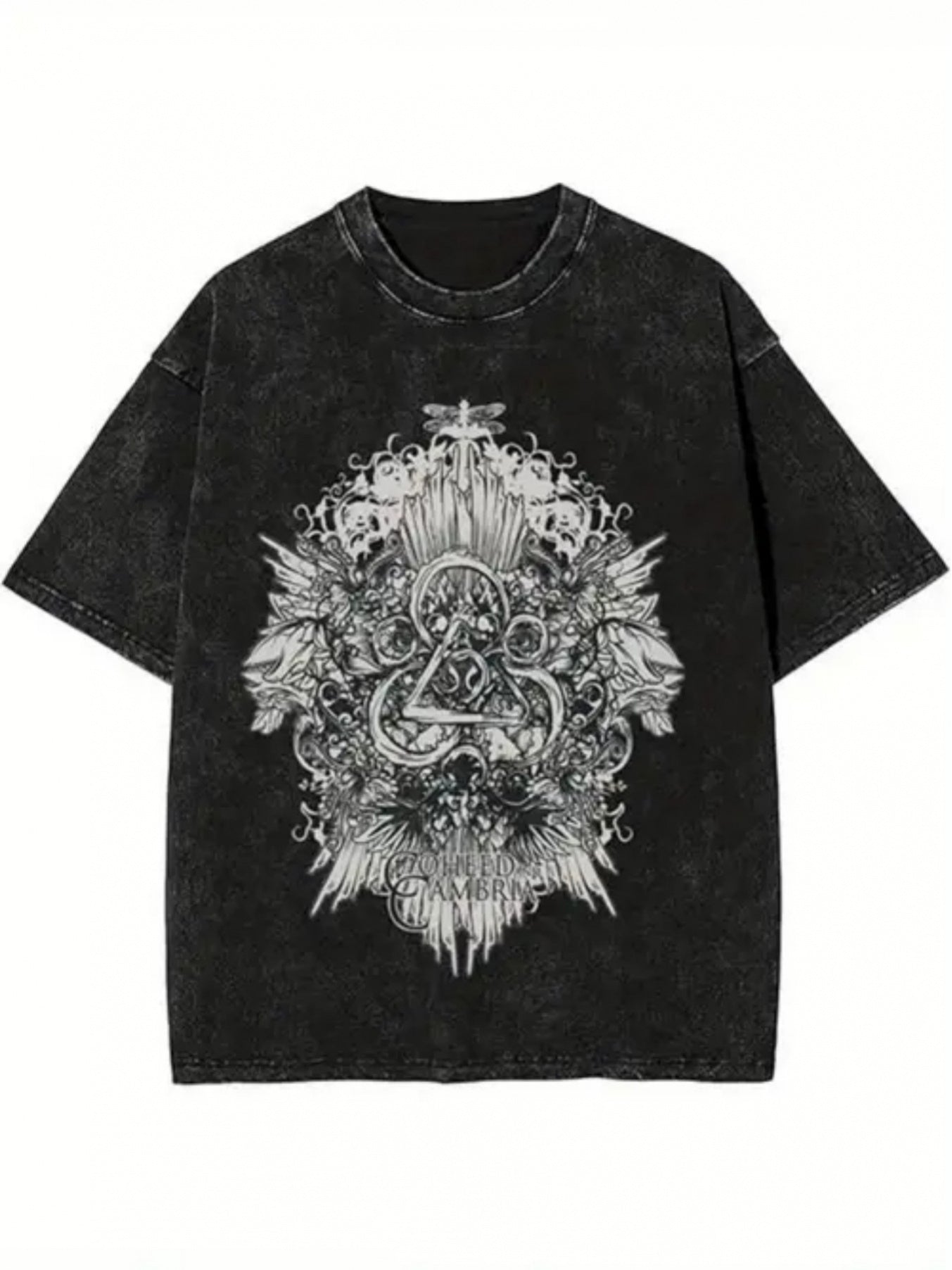 Men's & Women's Vintage Washed Cotton T-Shirt - Oversized Short Sleeve Round Neck Casual Shirt, 250gsm Heavyweight for all-Season, Large Size for Easter, Halloween, Thanksgiving Parties (Unisex) - Machine Washable