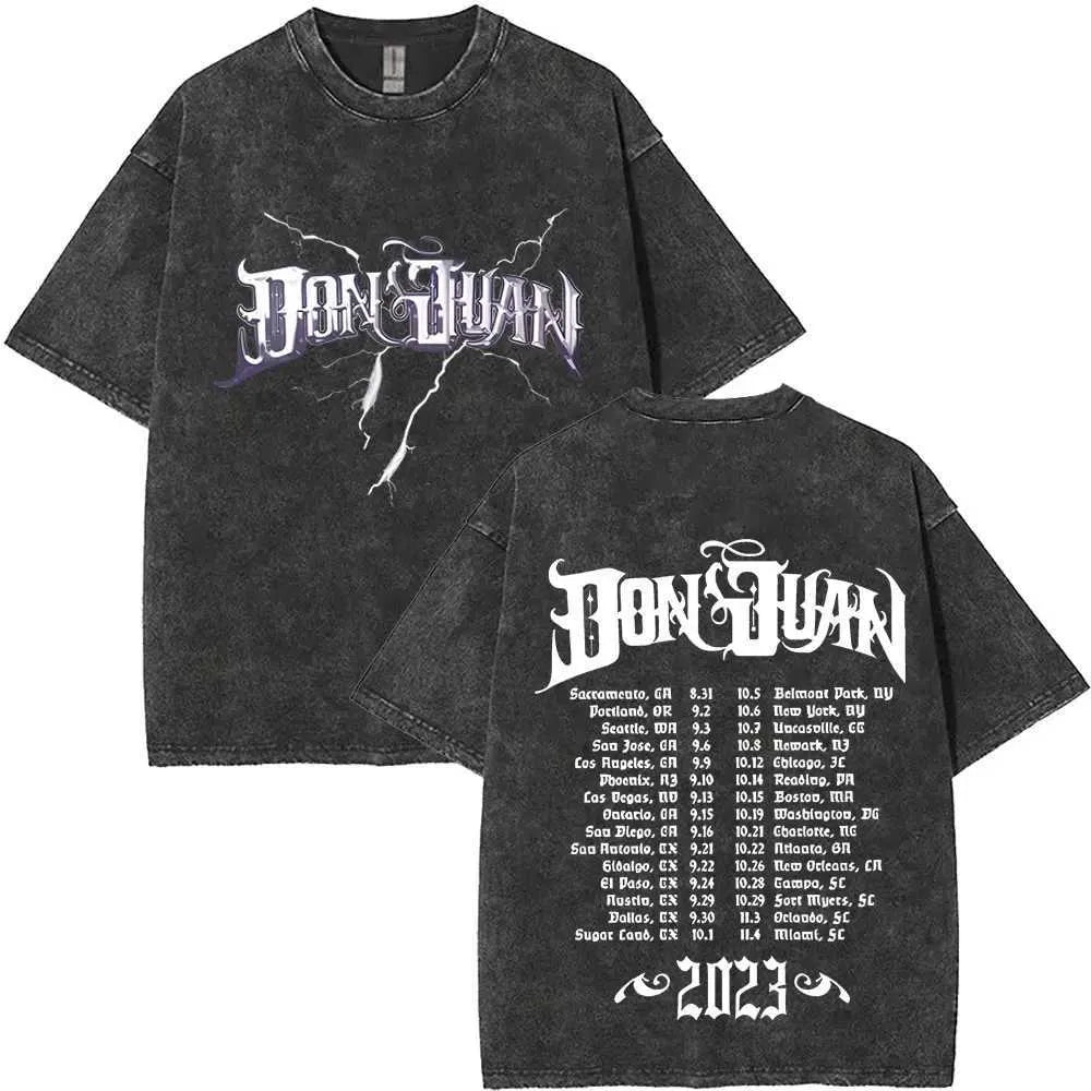 Vintage Washed Rapper Maluma Pretty Dirty Europet Tour 2025 T-shirt Men Women Fashion Oversized Tshirt Male Hip Hop Streetwear X250403