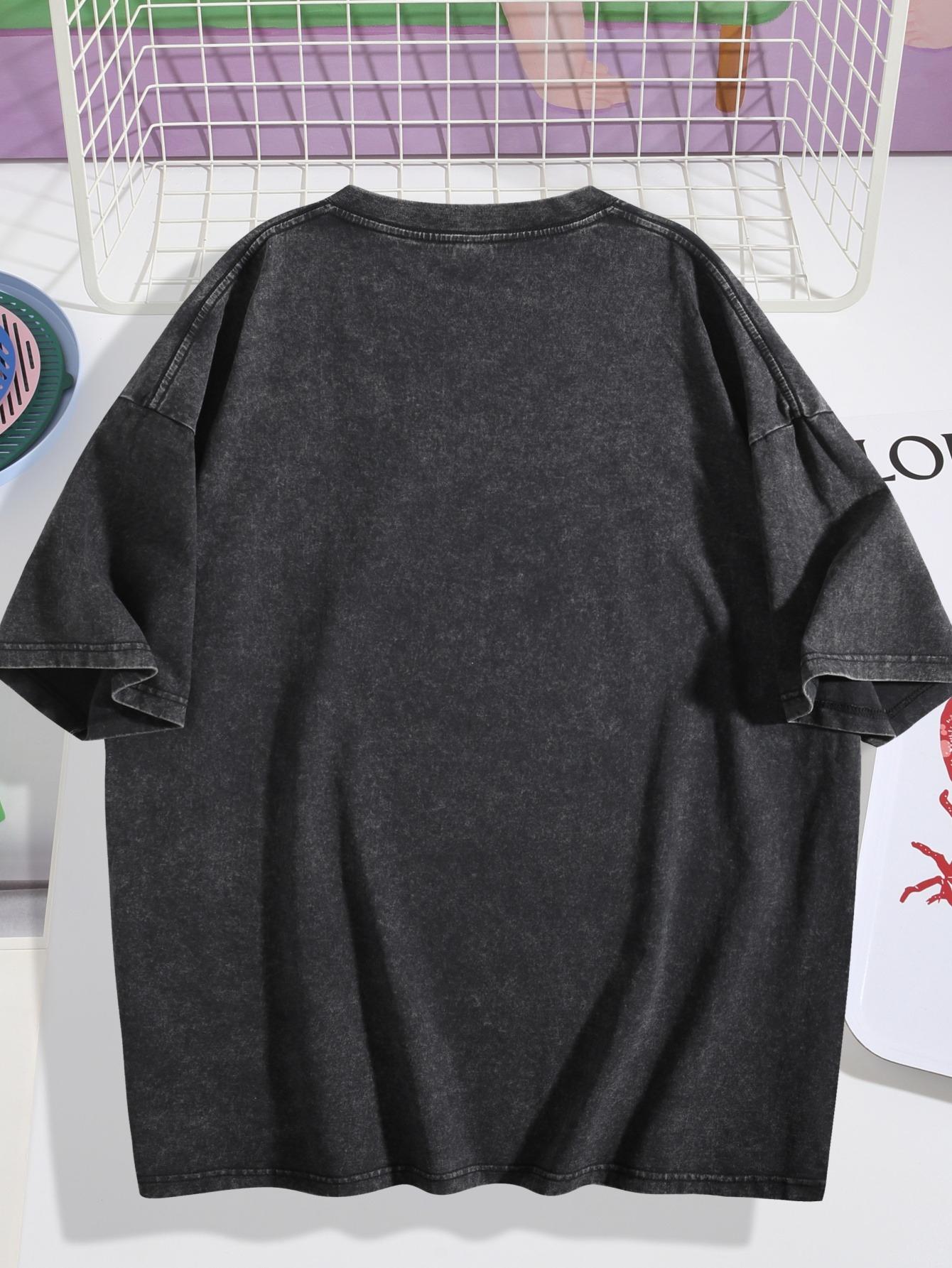 "The First Hokage" Hashirama Senju Founding "Konoha" x Naruto Anime Double Printed Washed Tee Unisex Oversize Anime Manga Lightweight Cotton T-Shirt, Gift For Anime Fan Lover , Hashirama Fan