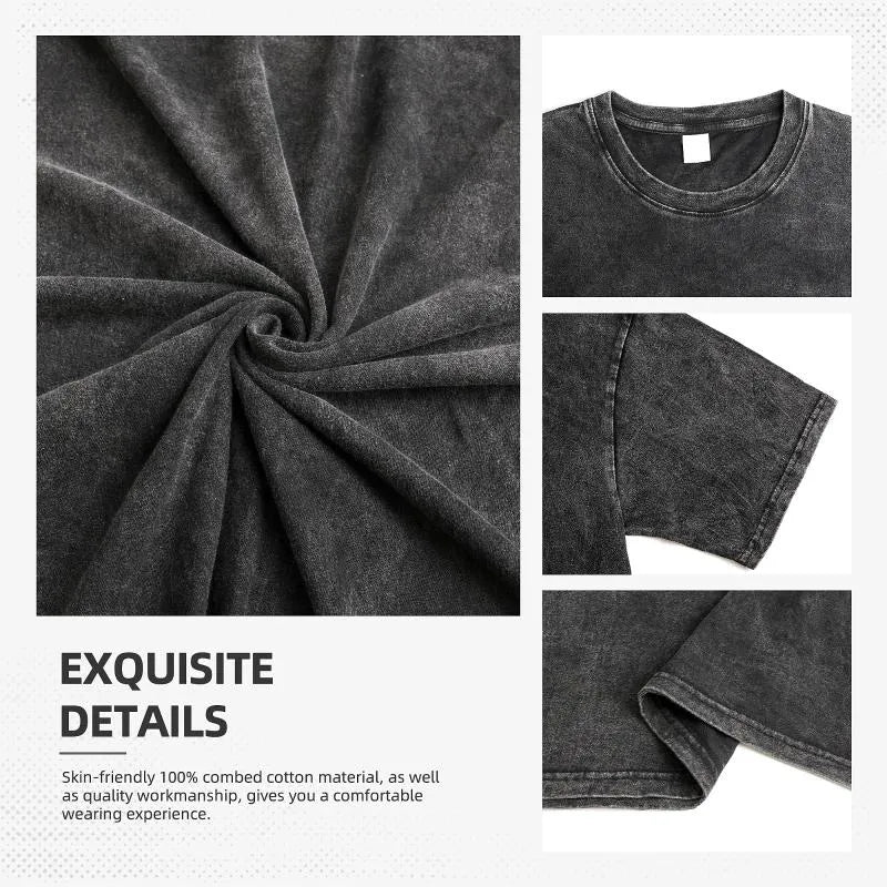 Men's T Shirts Harajuku Washed Aespas Dirty Work 2025 Kpop Outfit Novelty Shirt Oversize Streetwear Cotton Printed Tops Tees