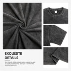 Men's T Shirts Harajuku Washed Aespas Dirty Work 2025 Kpop Outfit Novelty Shirt Oversize Streetwear Cotton Printed Tops Tees