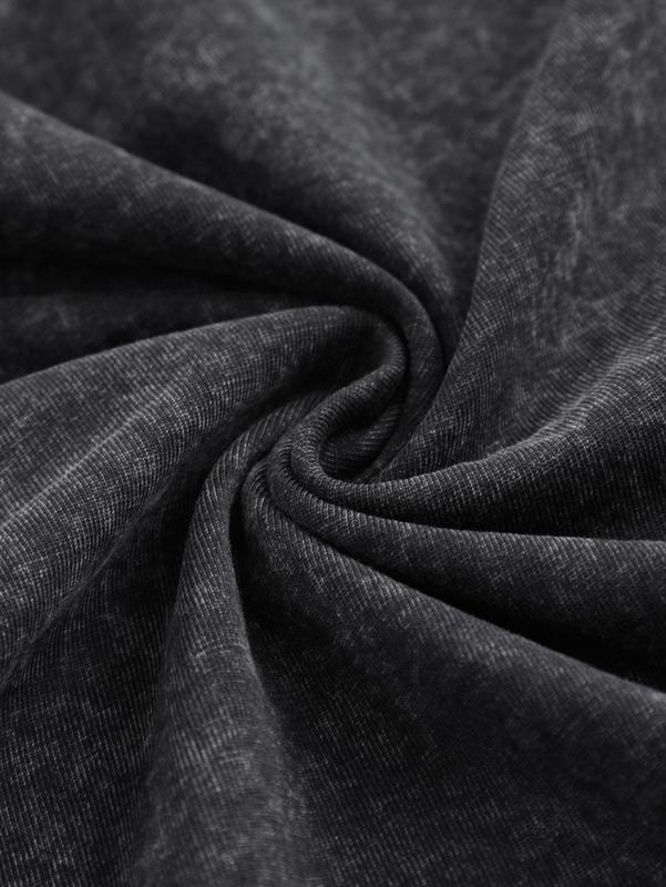 Men's 230G Heavyweight Double-Sided Washed T-Shirt - "Dirty" Graphic Print with Vintage Truck Design, Round Neck Regular Fit Short Sleeve Tee for All-Season Casual Outdoor Hiking & Holiday Gifts